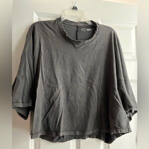 aerie Washed Charcoal Summerhouse Crewneck Tee